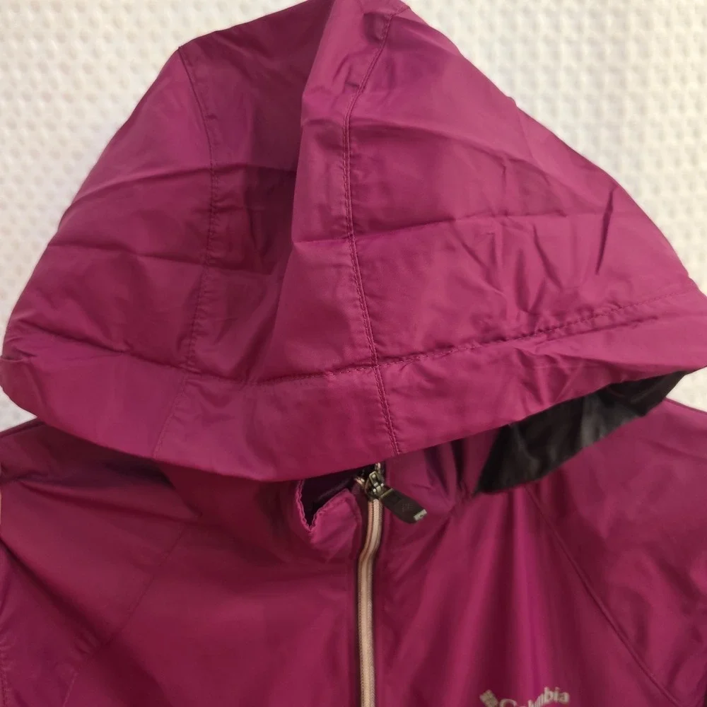 EXCELLENT Columbia Purple Rain Coat Jacket Waterproof With Hood Size XL